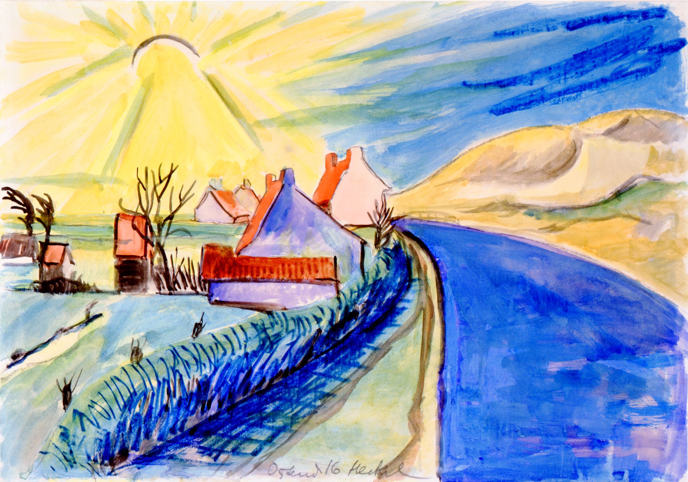 Erich Heckel (1883-1970) Ostend, 1916