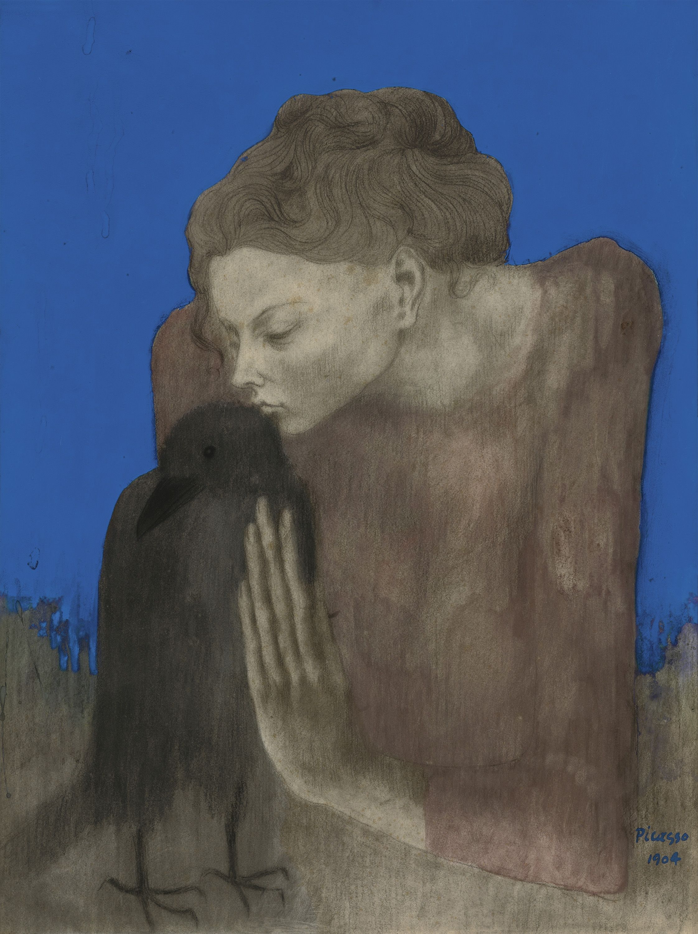 Pablo Picasso Woman with a Raven, Paris, 1904