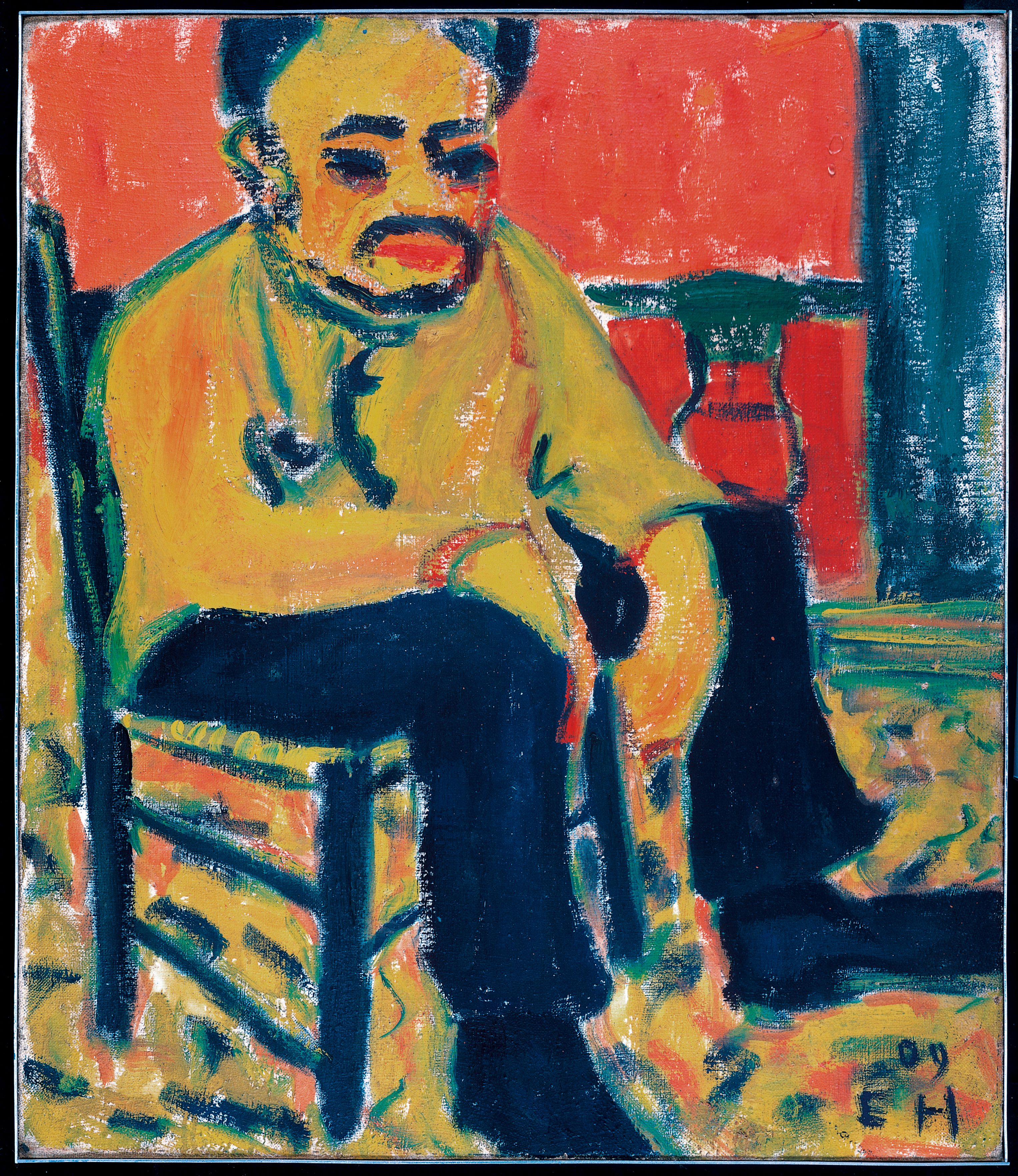 Erich Heckel (1883-1970) Seated Man, 1908