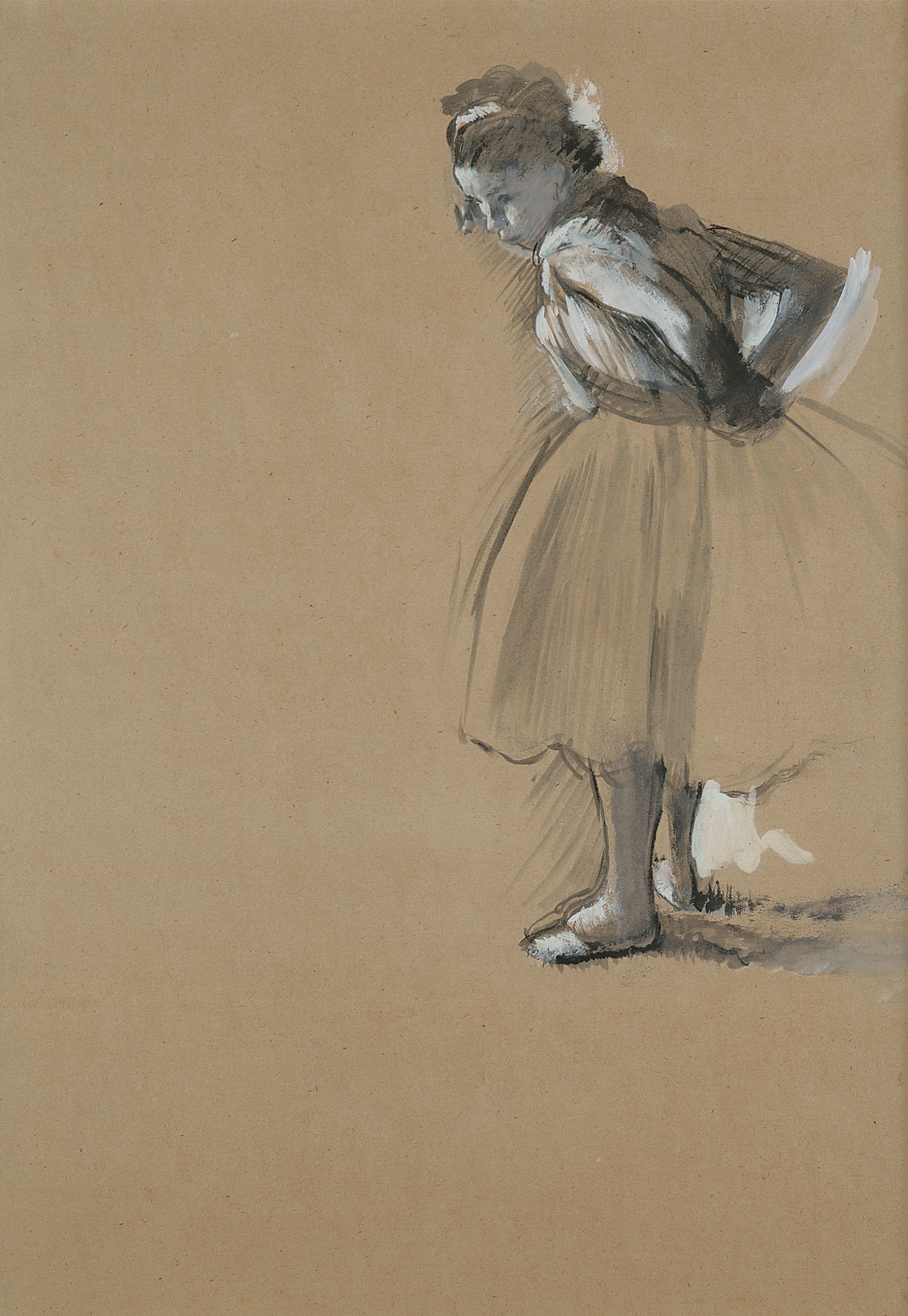 Hilaire-Germain-Edgar Degas Standing Dancer Fastening Her Sash, ca. 1873