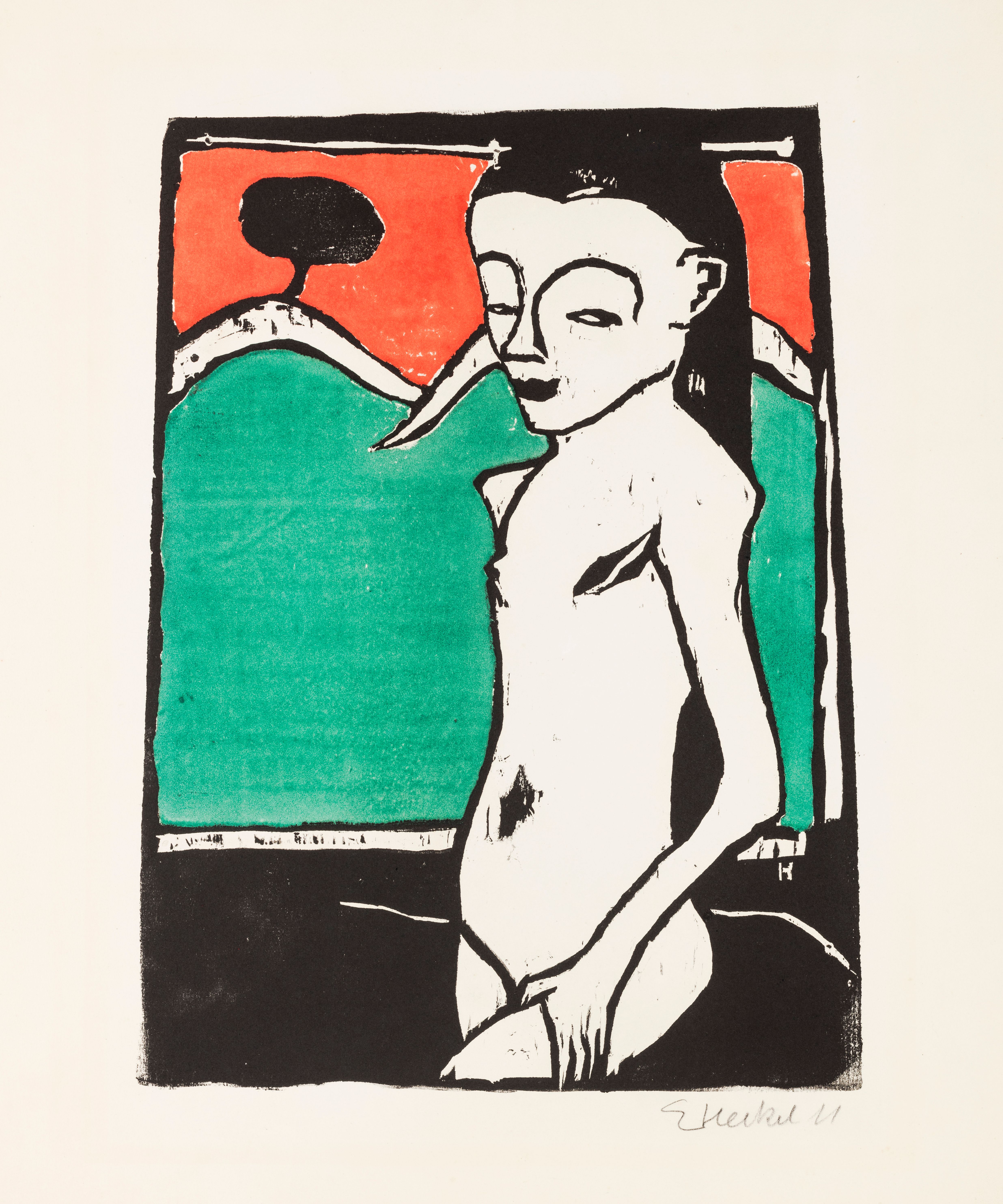Erich Heckel (1883-1970) Standing Child, 1910-11